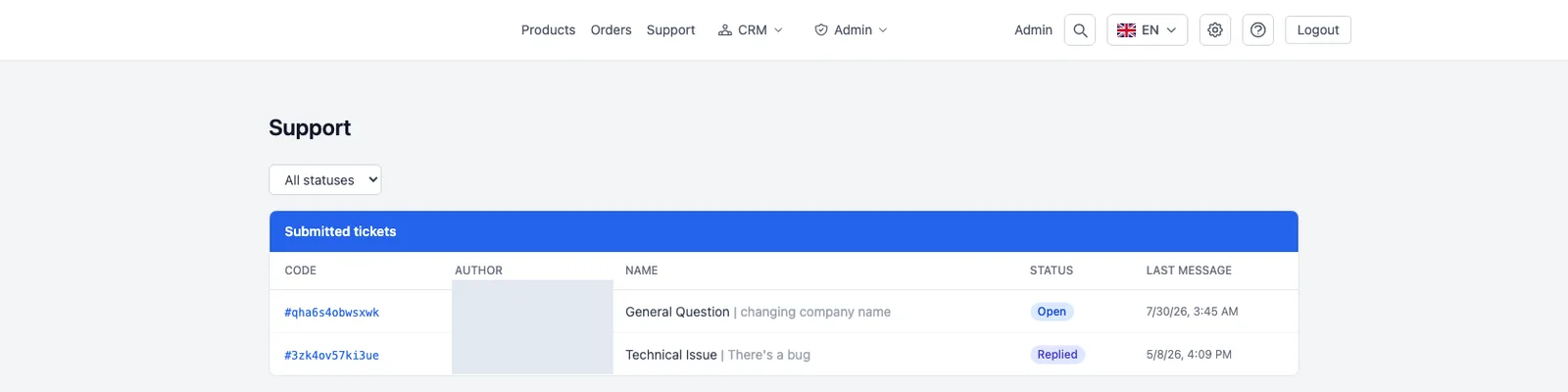 Warranty tickets — a clear process for your customer, and your team